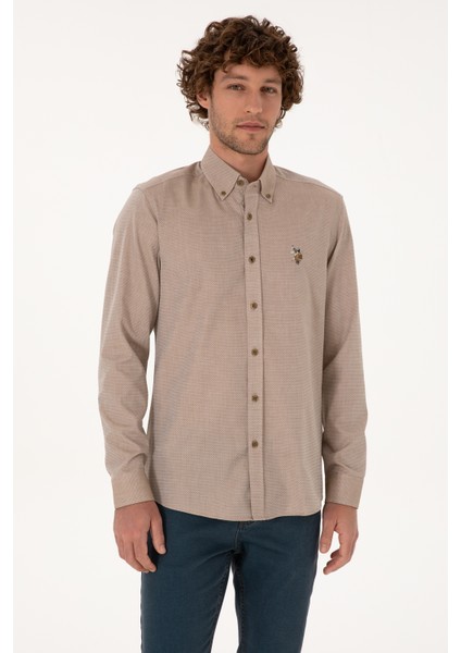 Erkek Haki Gömlek Basic 50307677-VR027