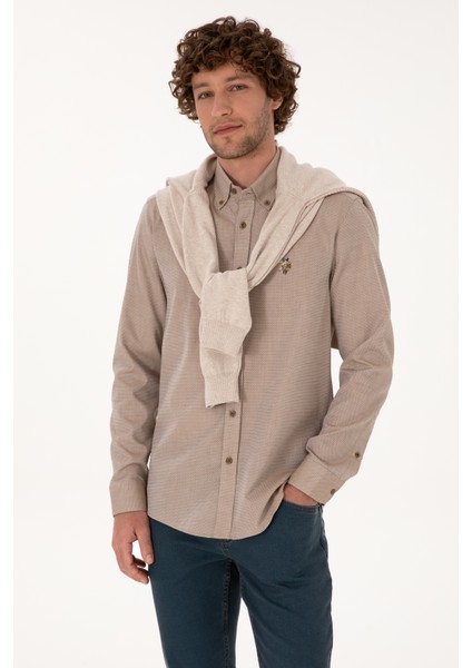 Erkek Haki Gömlek Basic 50307677-VR027 modelleri