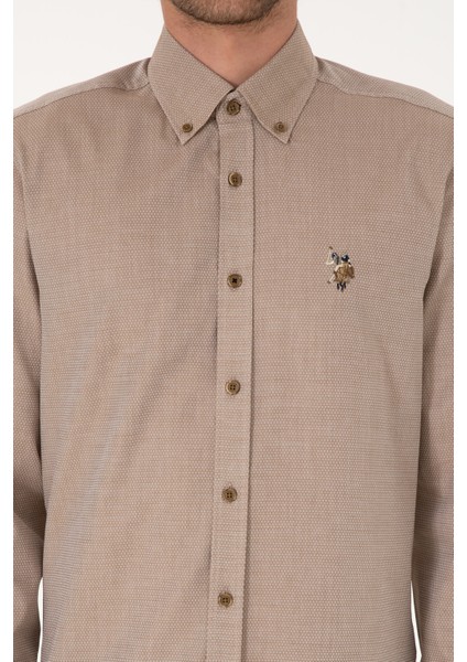 Erkek Haki Gömlek Basic 50307677-VR027
