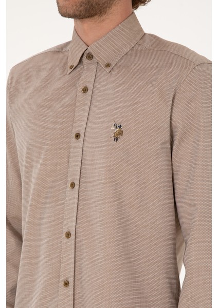 Erkek Haki Gömlek Basic 50307677-VR027