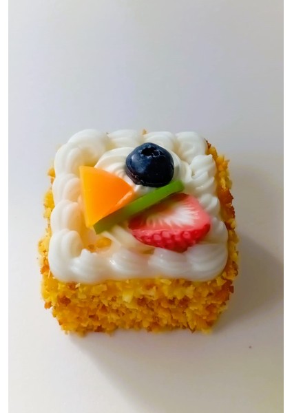 Gerçekçi 3D Meyveli Pasta Turuncu Buzdolabı Magneti - Mutfak Dekorasyon ve Hediyelik Eşya fiyatları