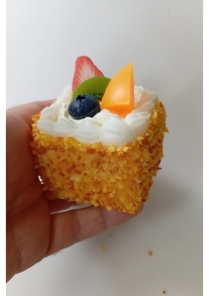 Gerçekçi 3D Meyveli Pasta Turuncu Buzdolabı Magneti - Mutfak Dekorasyon ve Hediyelik Eşya indirimleri