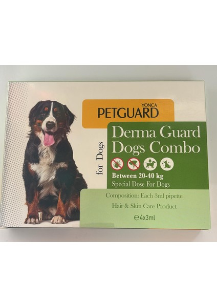 20-40 kg Köpek Mini Irk Dış Etkenlere Karşı Koruma 4X3ML
