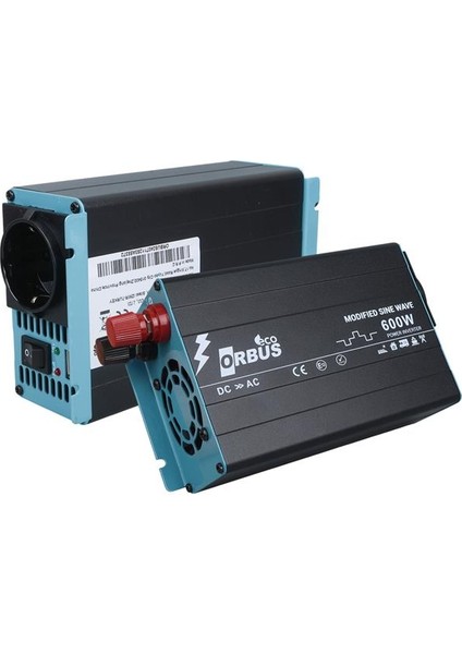 Orbus ORB600M Dc 12V - 220V Ac 600W/1200W Modified Sinus Sine Wave Inverter modelleri