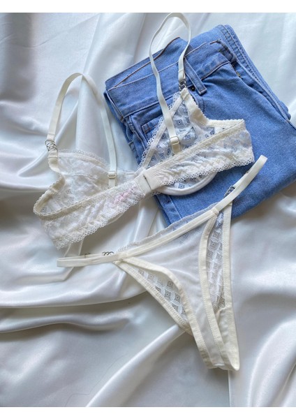 Lingerie Dantelli Şeffaf Bralet & Külot Takımı modelleri