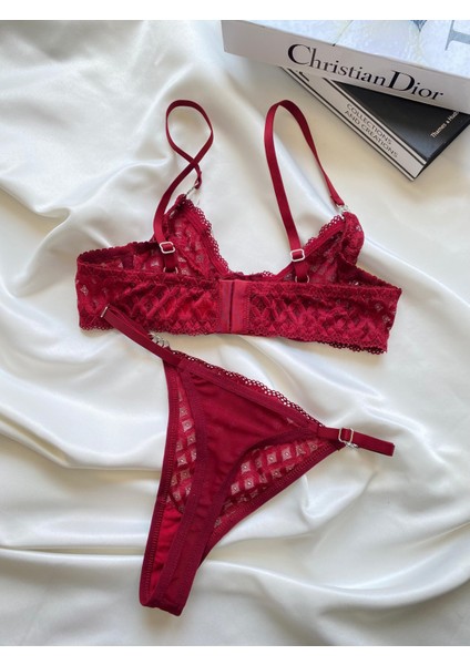 Lingerie Dantelli Şeffaf Bralet & Külot Takımı indirimleri