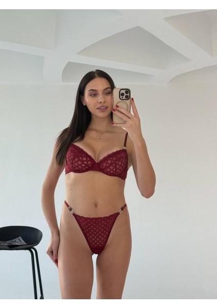 Lingerie Dantelli Şeffaf Bralet & Külot Takımı fırsatları