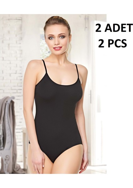 Kadın Ip Askılı % 47 Modal % 47 Cotton % 6 Elastane Kancalı 2 Adet Body