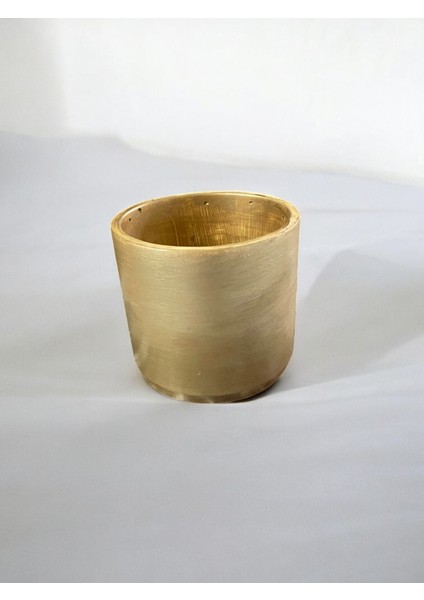 Dekoratif Beton Saksı Silindir Altın Tema 13X13 cm fırsatları