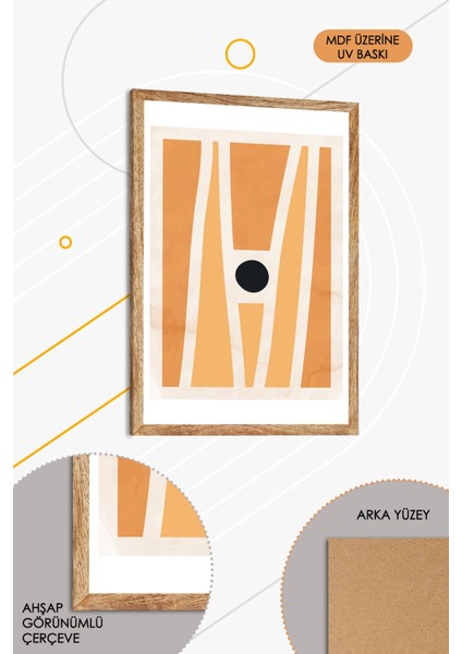 3 Parça Minimal Lineart Botanik Çiçekler Temalı Ahşap Çerçeve Görünümlü Mdf Tablo Seti modelleri