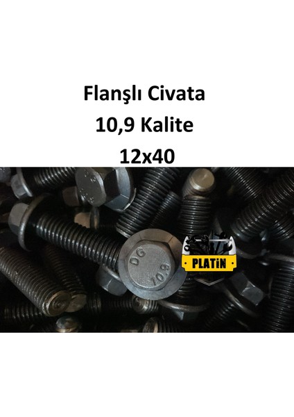 Flanşlı Civata 6 Köşe 10,9 Kalite 12X40 PLT28000975 50 Adet modelleri