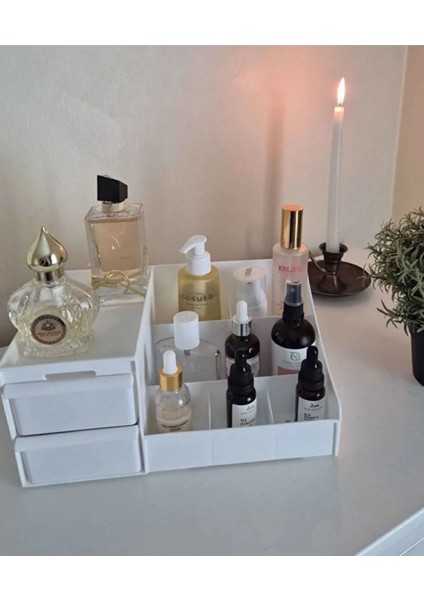 Petite Çekmeceli Mini Çok Amaçlı Organizer Kozmetik Parfüm Mini Elegance Ruj Serum Takı Düzenleyici modelleri