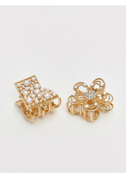 Lcw Accessorıeskarişik Baskılı Kadın Mandal Toka Seti 2'li (W5)