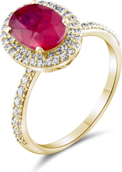 3.21 Karat Pırlanta Yakut Yüzük, Gerçek Pırlanta, Sertifikalı Mücevher fırsatları