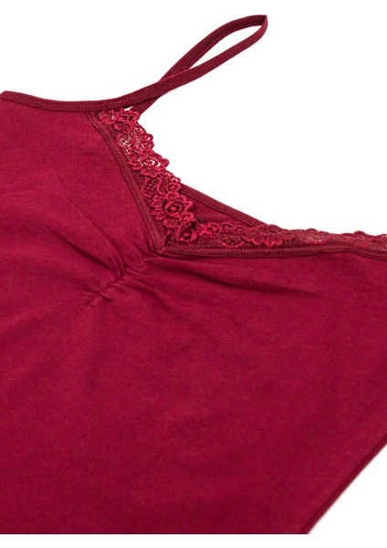 Kadın Atlet Ip Askılı Önü Büzgülü (%96 Pamuk - %4 Elastan) modelleri