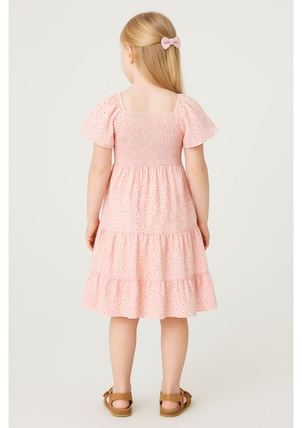 Kız Çocuk Pembe Çiçek Desenli Elbise, Kız Çocuk Elbise fırsatları