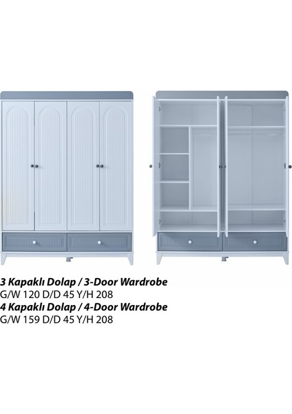 Enjoy Gri 4 Kapaklı Montessori Çocuk Odası Takımı fiyatları