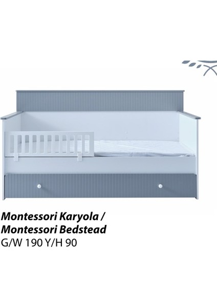 Enjoy Gri 4 Kapaklı Montessori Çocuk Odası Takımı modelleri