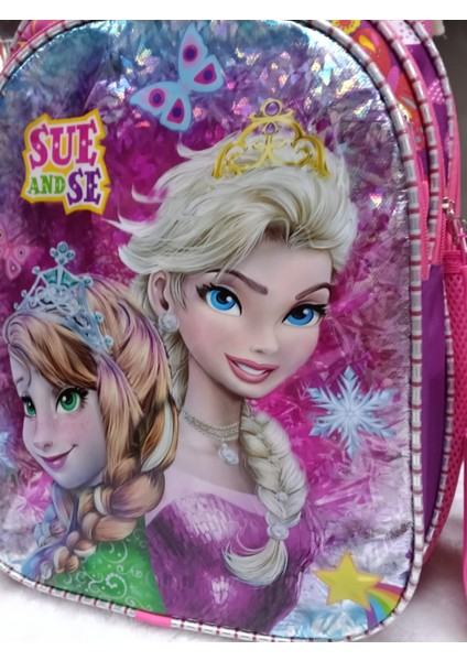 Elsa ve Anna Karakterli 3 Bölmeli Beslenme Çantalı Ilkokul Çocuğu Çantası fiyatları