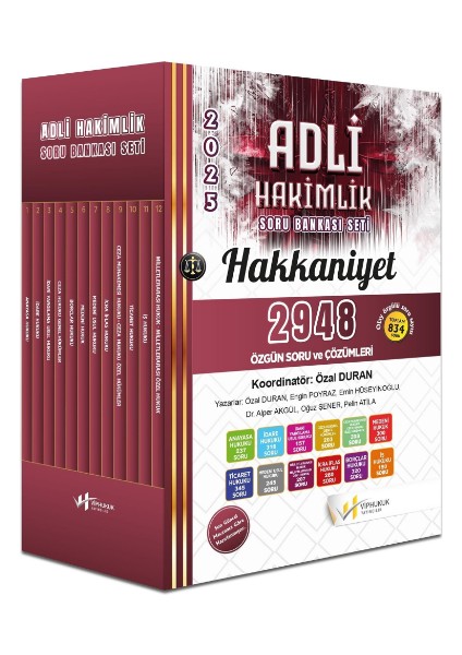 Hakkaniyet Adli Hakimlik Soru Bankası Seti 2025
