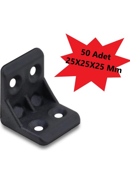 Plastik L Köşe Bağlantı Aparatı, L Plastik Gönye Köşebent Siyah 50 Adet fiyatları