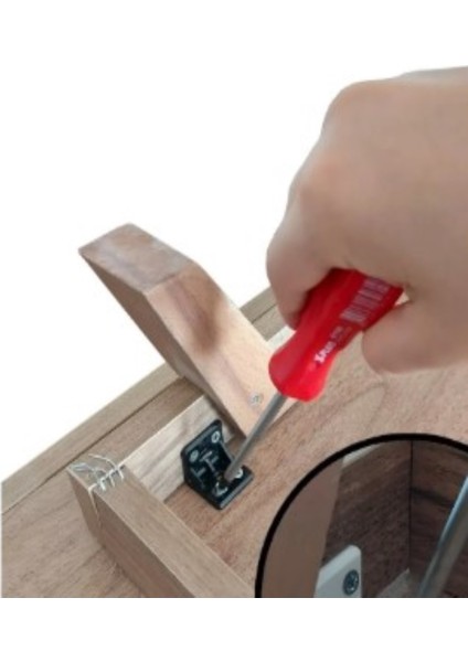 Plastik L Köşe Bağlantı Aparatı, L Plastik Gönye Köşebent Siyah 50 Adet indirimleri