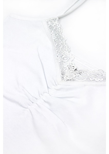 Kadın Atlet Ip Askılı Önü Büzgülü (%96 Pamuk - %4 Elastan) fiyatları