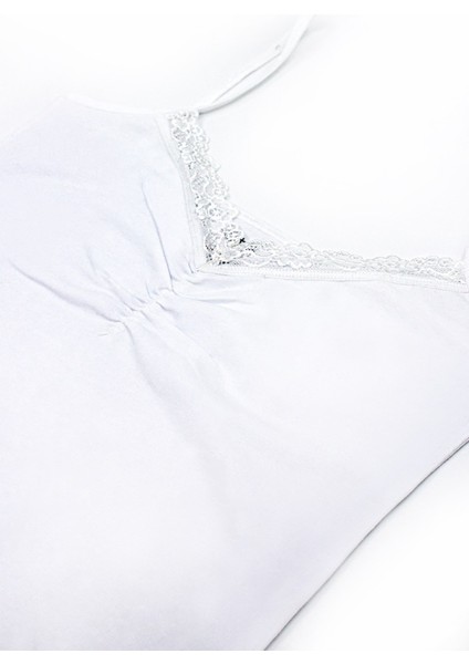 Kadın Atlet Ip Askılı Önü Büzgülü (%96 Pamuk - %4 Elastan) modelleri