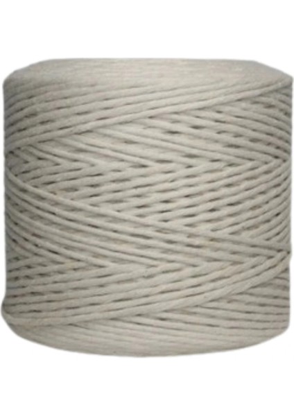 Pamuk Makrome 4 mm İp Krem