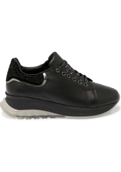 Siyah Hakiki Deri Kadın Sneaker - K24S1AY67534-A23 modelleri