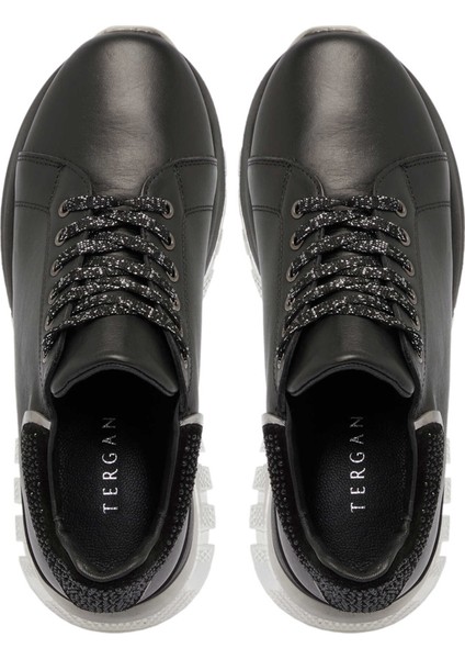 Siyah Hakiki Deri Kadın Sneaker - K24S1AY67534-A23 indirimleri