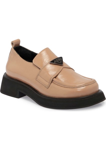 Nude Hakiki Rugan Deri Kadın Casual Ayakkabı - K24S1AY67506-M3G