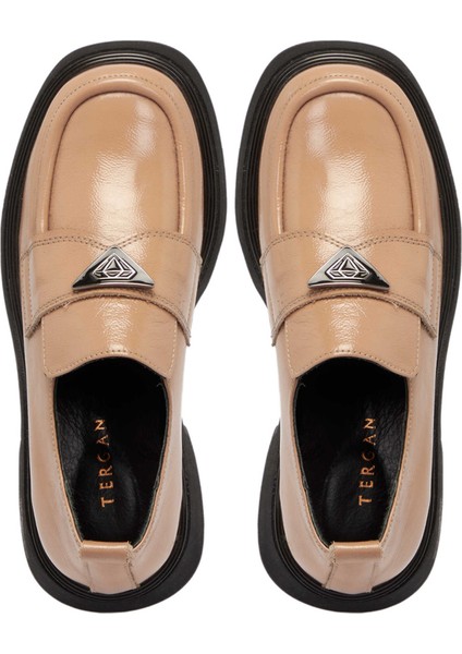 Nude Hakiki Rugan Deri Kadın Casual Ayakkabı - K24S1AY67506-M3G indirimleri