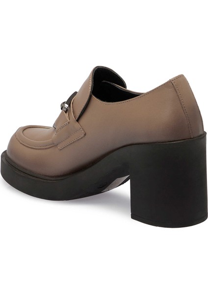 Vizon Hakiki Deri Kadın Topuklu Ayakkabı - K24S1AY67507-A44 fiyatları