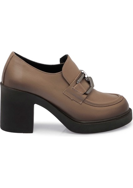 Vizon Hakiki Deri Kadın Topuklu Ayakkabı - K24S1AY67507-A44 modelleri