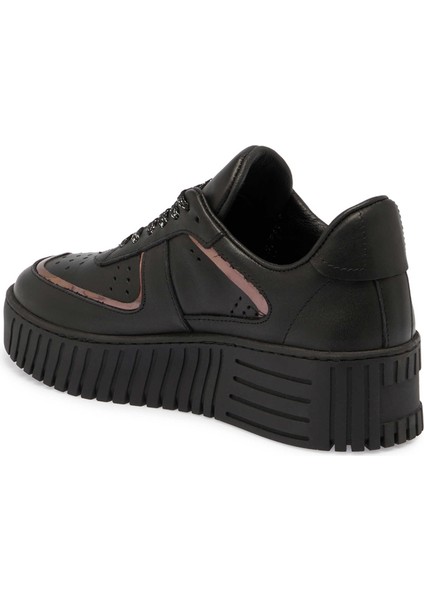 Siyah Hakiki Deri Kadın Sneaker - K24S1AY67535-A23 fiyatları