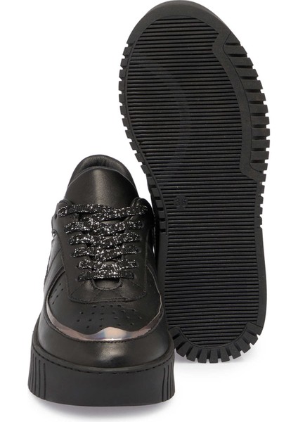 Siyah Hakiki Deri Kadın Sneaker - K24S1AY67535-A23 fırsatları