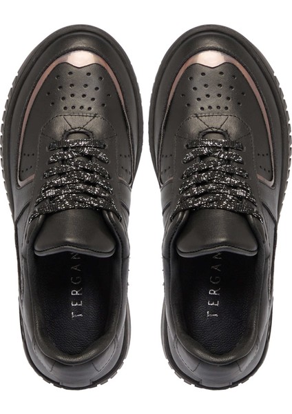 Siyah Hakiki Deri Kadın Sneaker - K24S1AY67535-A23 indirimleri