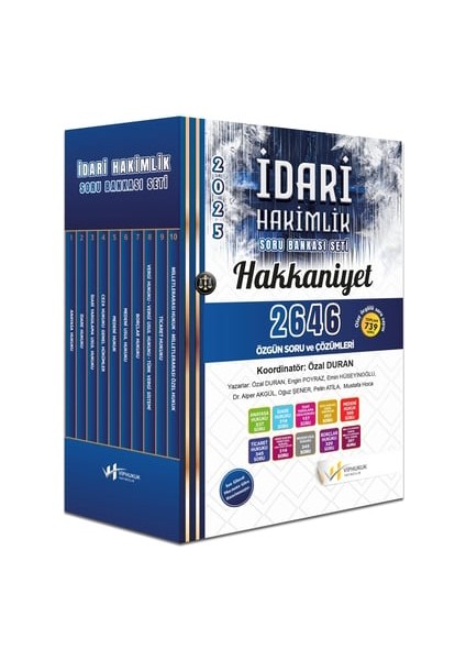 Hakkaniyet Idari Hakimlik Soru Bankası Seti 2025