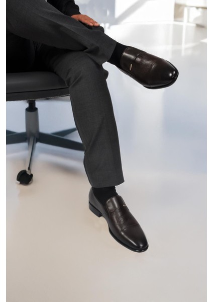 Pierre Cardin 70555 M Kahverengi Hakiki Deri Erkek Takım Elbiseye Uygun Klasik Ayakkabı