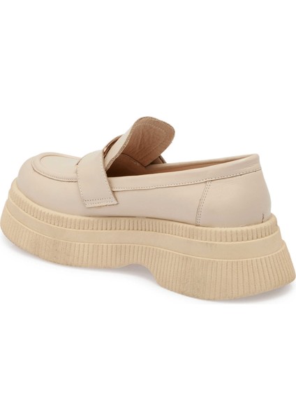 Krem Hakiki Deri Kadın Makosen - K24S1AY67587-A68 fiyatları