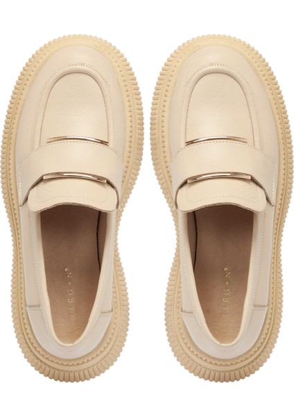 Krem Hakiki Deri Kadın Makosen - K24S1AY67587-A68 indirimleri