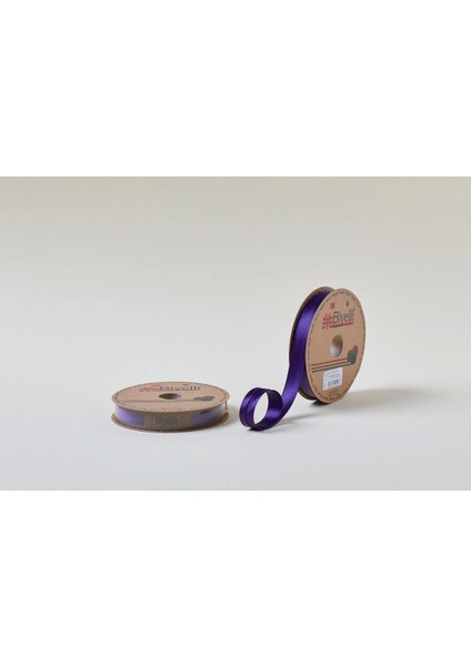 Biye Saten Katlı 019 Koyu Mor 2 cm 25 Metre %100 Polyester