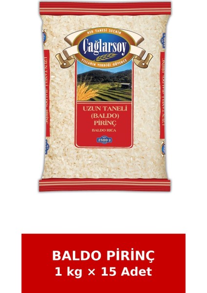 Organik Lüks Baldo Pirinç 1 kg x 15 Adet