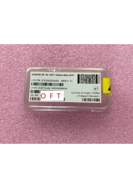 3FE65832AA Sfp+ 10GBASE-ZR, 1550 Nm, 80 Km, Lc, Endüstriyel Sıcaklık (-40 °c ~ +85 °c) fiyatları