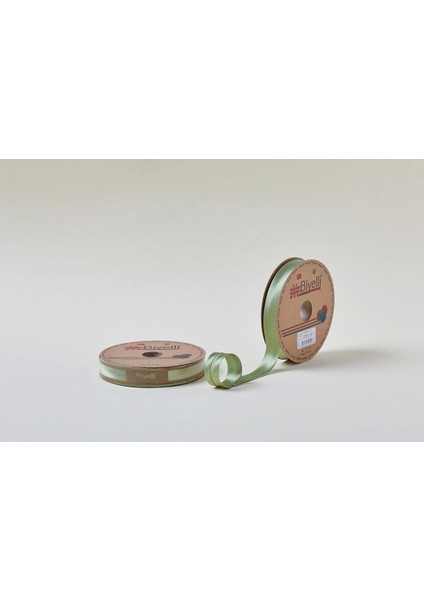 Biye Saten Katlı 017 Ceviz Yeşili 2 cm 25 Metre %100 Polyester