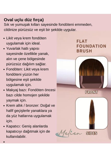 1 Adet Oval Fondöten Makyaj Fırçası – Likit ve Krem Ürünler Için Profesyonel Uygulama fırsatları
