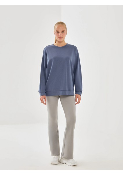 Xsıde Actıve Indigo Bisiklet Yaka Oversize Kadın Sweatshirt fiyatları