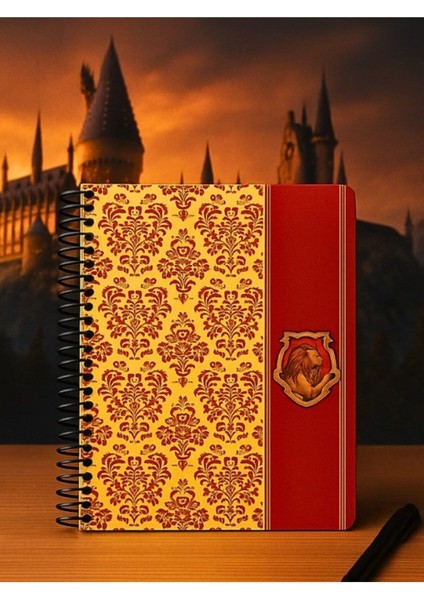 Öğrenci ve Ofis Kullanımı Için Uygun Aslan Karakter Temalı Spiralli Çizgili Defter 80 Yaprak