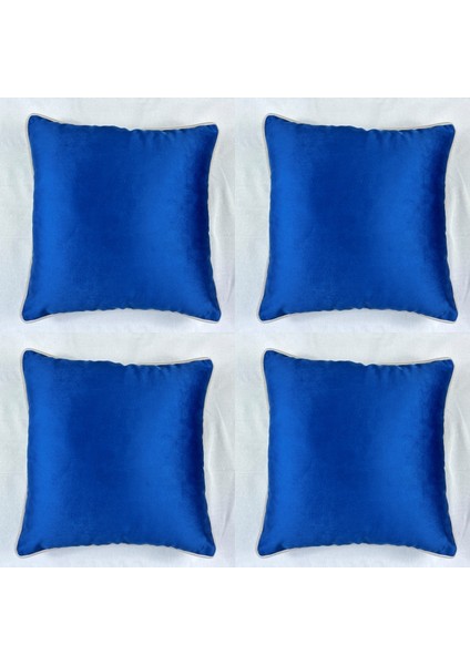 Kadife Biyeli Kırlent Kılıfı 40X40 4lü